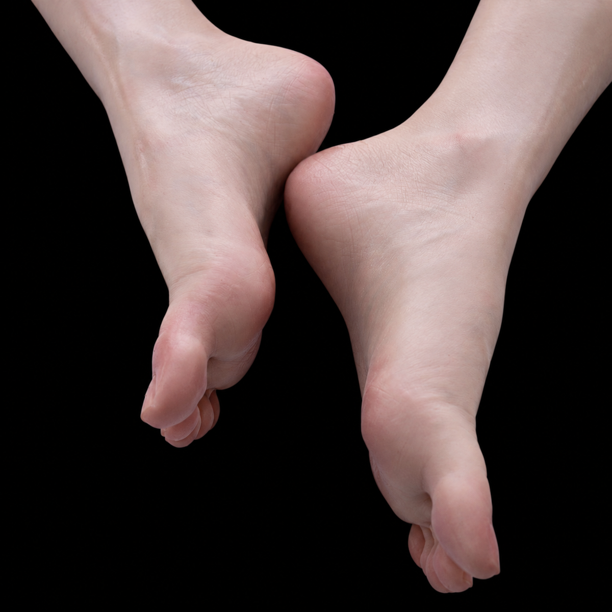 J3700 realistic silicone female feet front view