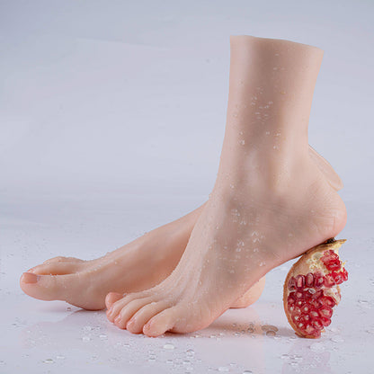 Realistic Silicone Female Feet Model – 22cm Soft Foot Props, Pair