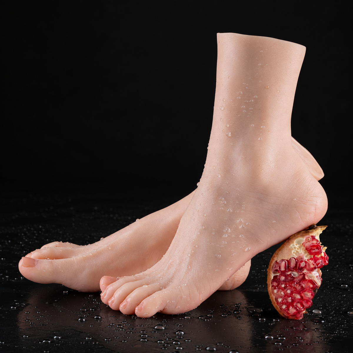 TG36A female silicone feet pair side view