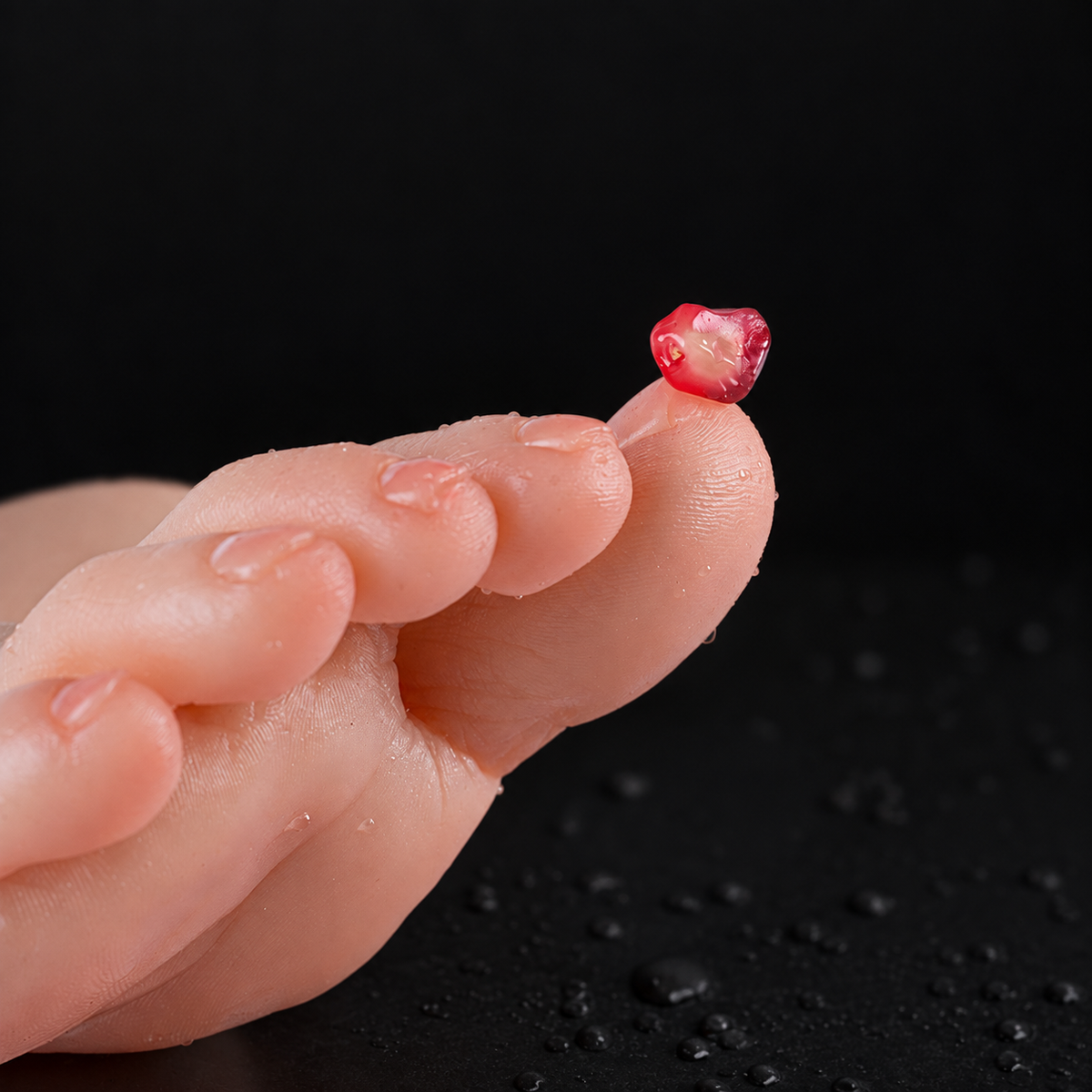 TG36A female silicone feet toe detail close-up